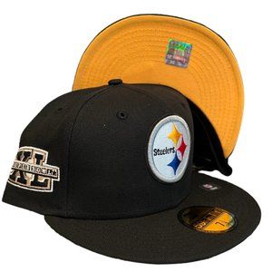 New Era Pittsburgh Steelers 59FIFTY Fitted Hat Super Bowl Side Patch
